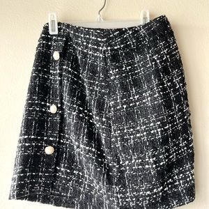 Black Tweed Mini skirt